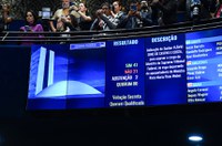 Em votação de autoridades, não é possível comprovar como votou cada senador