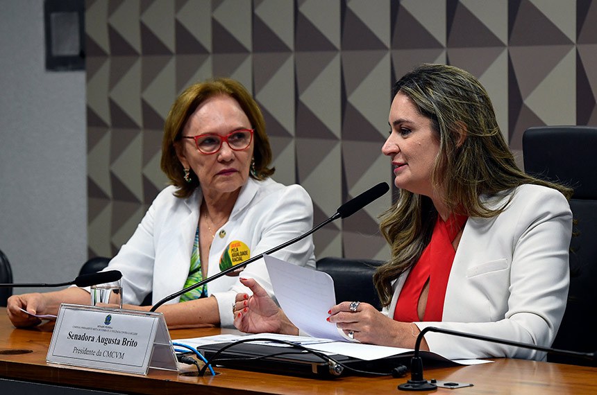 Mesa: 
procuradora Especial da Mulher, senadora Zenaide Maia (PSD-RN);
presidente da CMCVM, senadora Augusta Brito (PT-CE).