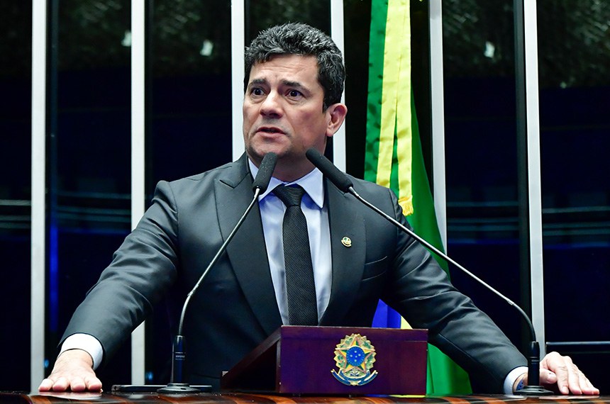 Em discurso, à tribuna, senador Sergio Moro (União-PR).