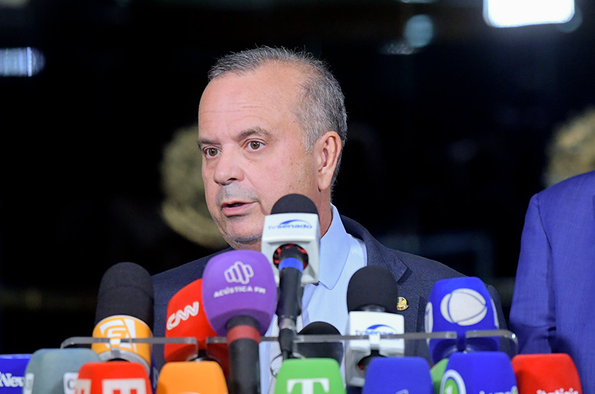 Em entrevista após a reunião, Rogério Marinho confirmou acordo de líderes - Foto: Geraldo Magela/Agência Senado