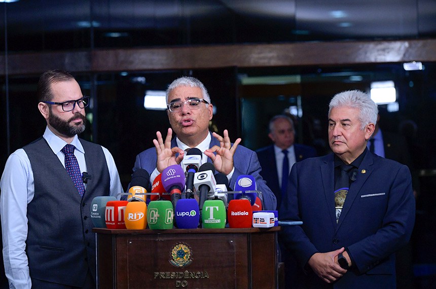 Participam:
senador Jorge Seif (PL-SC); 
senador Eduardo Girão (Novo-CE), concede entrevista; 
senador Astronauta Marcos Pontes (PL-SP).