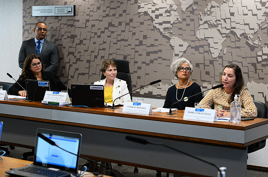 Maíra Coraci Diniz, do Incra (D): presença feminina na gestão da autarquia e políticas públicas baseadas no gênero avançaram na autarquia - Foto: Marcos Oliveira/Agência Senado