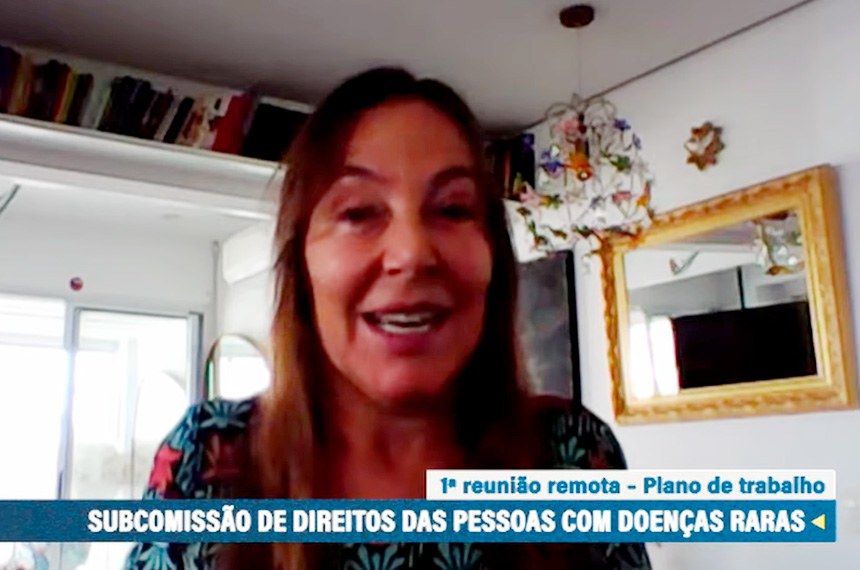 Na tela, presidente da CASRARAS, senadora Mara Gabrilli (PSD-SP). 