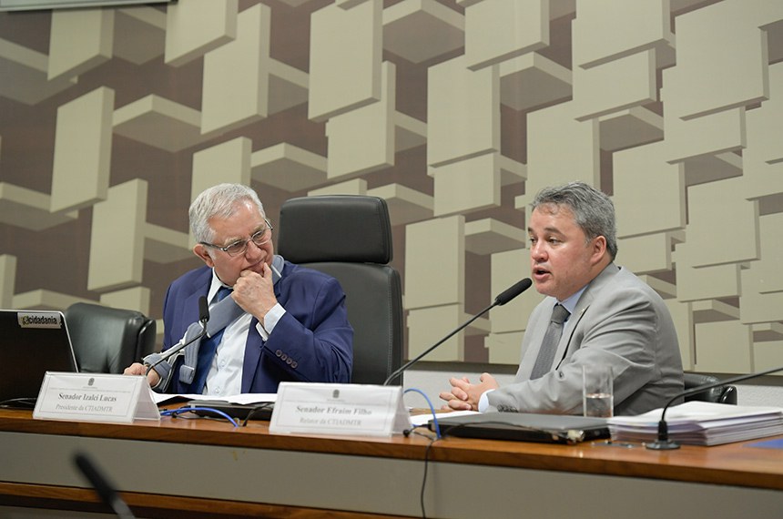 Mesa: 
presidente da CTIADMTR, senador Izalci Lucas (PSDB-DF); 
relator da CTIADMTR, senador Efraim Filho (União-PB), em pronunciamento.