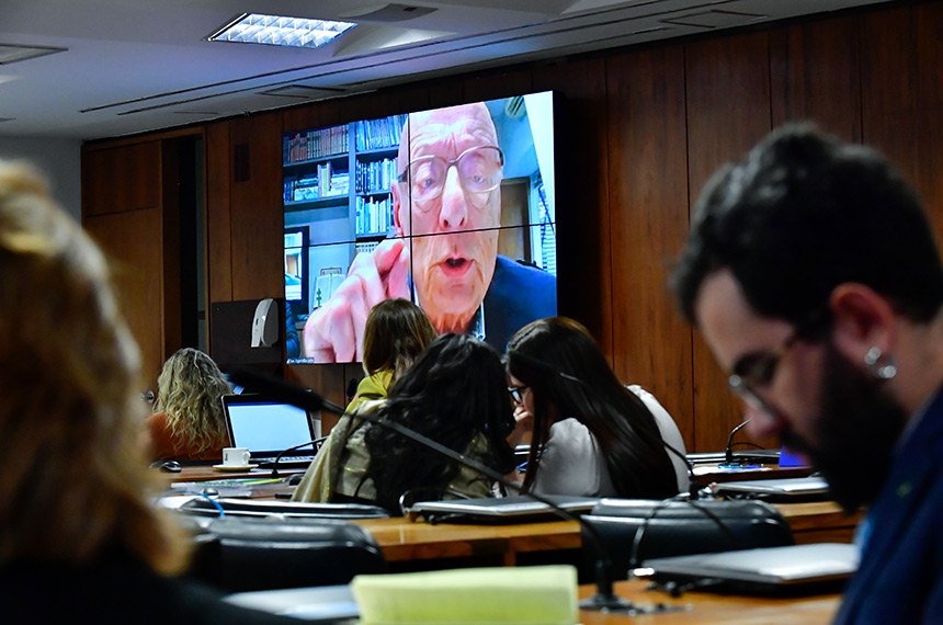 Em pronunciamento, via videoconferência, senador Esperidião Amin (PP-SC).