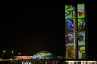 Iluminação especial e projeção de imagens marcam celebração do Junho Verde