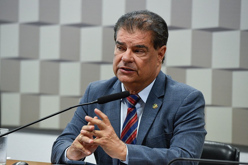 À mesa, relator do PL 3.533/2021, senador Nelsinho Trad (PSD-MS) em pronunciamento.