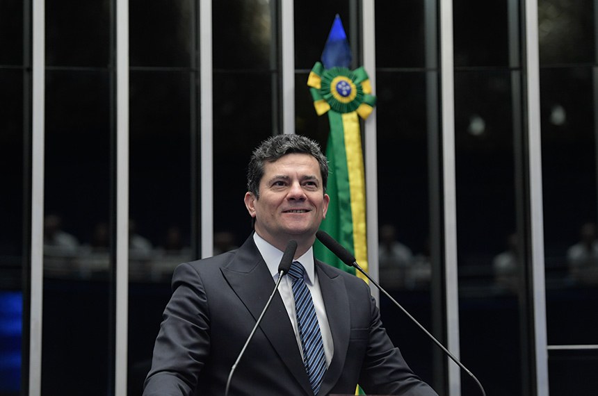 Em discurso, à tribuna, senador Sergio Moro (União-PR).