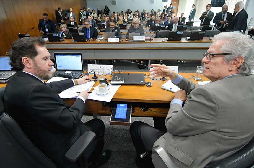Mesa: 
requerente desta audiência e presidente em exercício, senador Plínio Valério (PSDB-AM); 
economista Paulo Nogueira Batista Junior.