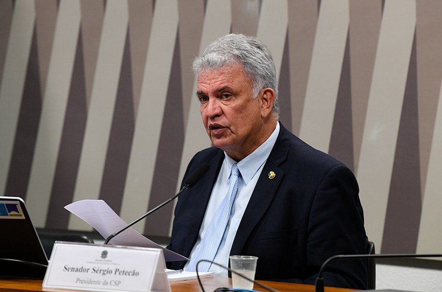 Mesa: 
presidente da CSP, senador Sérgio Petecão (PSD-AC).
