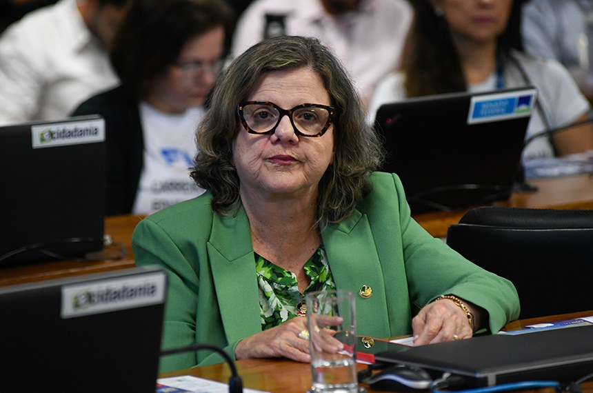 Em destaque, à bancada, senadora Teresa Leitão (PT-PE).