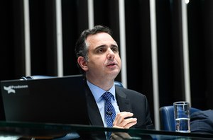 Presidente do Senado Federal, senador Rodrigo Pacheco (PSD-MG) conduz sessão.