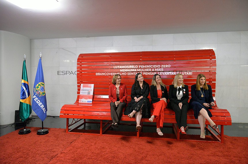 Participam:
procuradora Especial da Mulher no Senado, senadora Zenaide Maia (PSD-RN);
deputada Maria Arraes (Solidariedade-PE);
diretora-executiva do Instituto Banco Vermelho, Paula Limongi;
presidente do Instituto Banco Vermelho, Andrea Rodrigues;
diretora-geral do Senado Federal, Ilana Trombka.