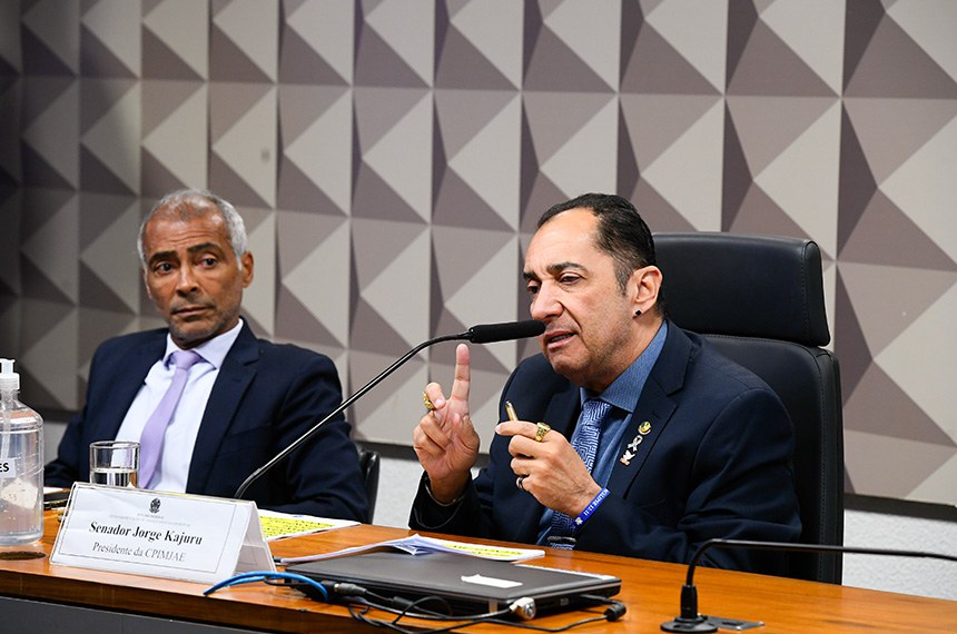 Mesa: 
relator da CPIMJAE, senador Romário (PL-RJ);
presidente da CPIMJAE, senador Jorge Kajuru (PSB-GO).