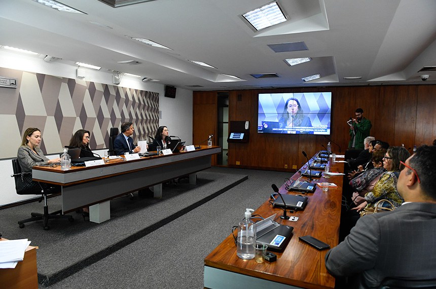 Mesa: 
representante titular da sociedade civil, Angela Cignachi Baeta Neves; 
vice-presidente da CCS, Patrícia Blanco; 
presidente da CCS, Miguel Matos; 
coordenadora de Liberdade de Expressão e Enfrentamento à Desinformação da Secretaria de Políticas Digitais da Presidência da República, Marina Pita. 