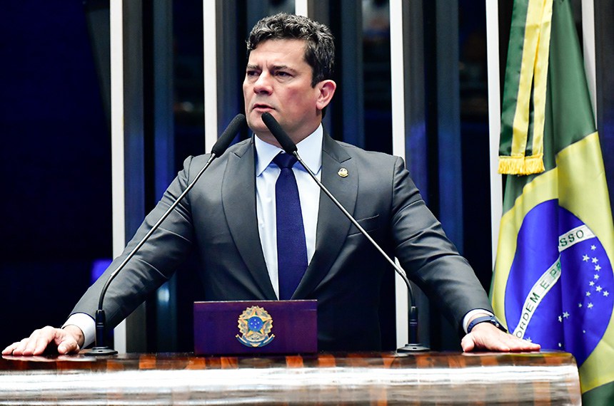 Em discurso, à tribuna, senador Sergio Moro (União-PR).