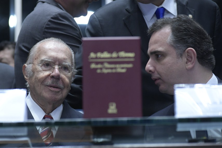 Mesa:
ex-presidente da República Federativa do Brasil, José Sarney;
presidente do Senado Federal, senador Rodrigo Pacheco (PSD-MG).