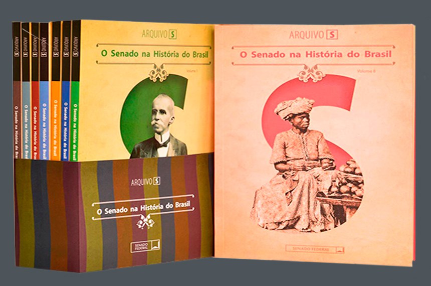 A coleção Arquivo S, com reportagens sobre fatos históricos, estará disponível no estande da Livraria do Senado - Foto: Reprodução