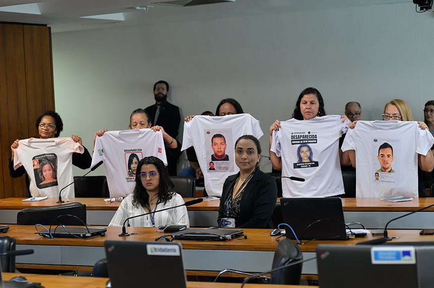 Familiares de pessoas desaparecidas acompanharam a audiência pública da CSP - Foto: Geraldo Magela/Agência Senado