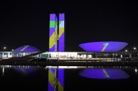 Projeção especial da Semana da Pátria ilumina o Senado até o domingo