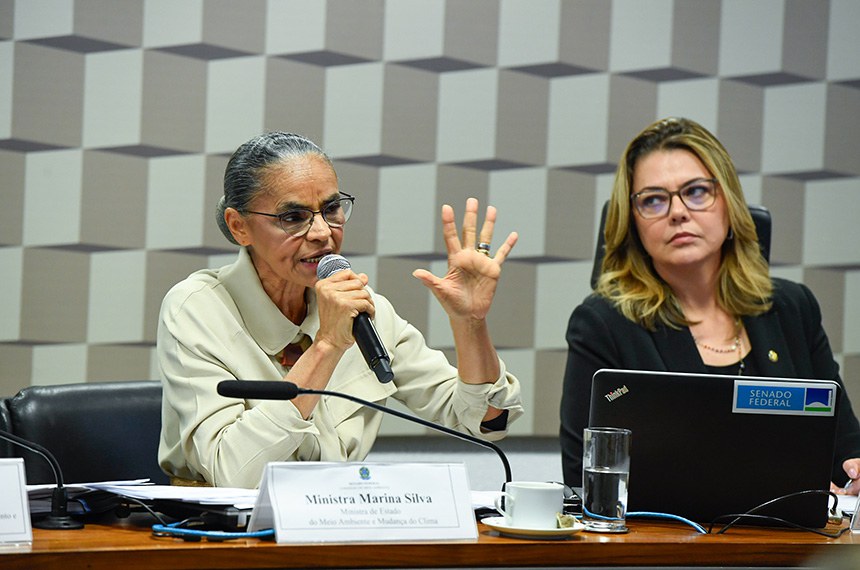 Mesa: 
ministra do Meio Ambiente e Mudança do Clima (MMA), Marina Silva, em pronunciamento;
presidente da CMA, senadora Leila Barros (PDT-DF), conduz audiência.