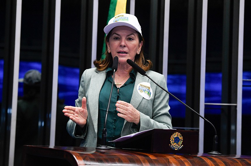 Em discurso, à tribuna, senadora Rosana Martinelli (PL-MT).