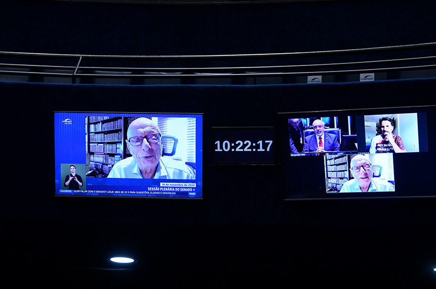 Participam via videoconferência:
senador Esperidião Amin (PP-SC) em pronunciamento;
senador Marcos do Val (Podemos-ES).