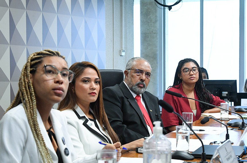 Mesa: 
representante do Mulheres Negras Decidem, Richelle Costa; 
candidata a vereadora pelo PDT, no município de Balneário Camboriú, Luana Santos de Oliveira; 
presidente da CDH, senador Paulo Paim (PT-RS); 
representante da Organização Vote LGBT, Juliana Araujo. 