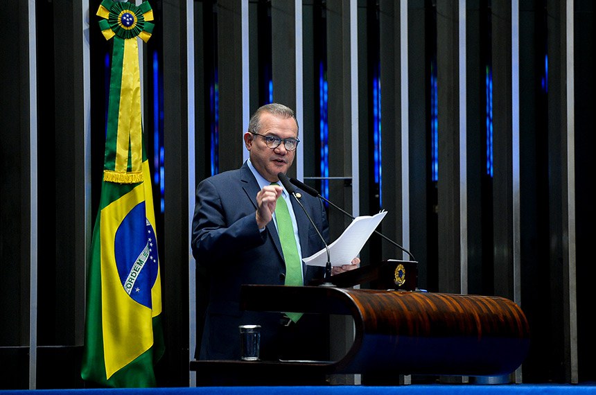 Em discurso, à tribuna, senador Wellington Fagundes (PL-MT).