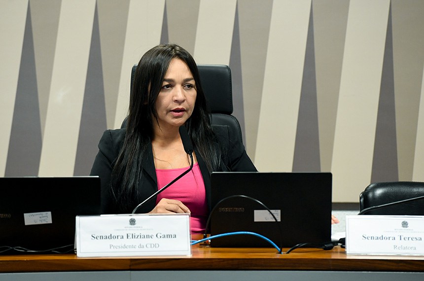 Mesa:
presidente da CDD, senadora Eliziane Gama (PSD-MA) - em pronunciamento.