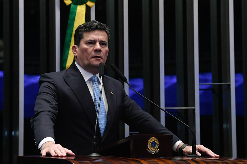 Em discurso, à tribuna, senador Sergio Moro (União-PR). 