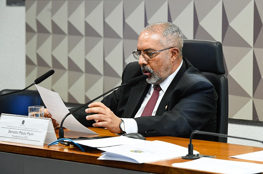 Mesa: 
presidente da CDH, senador Paulo Paim (PT-RS). 