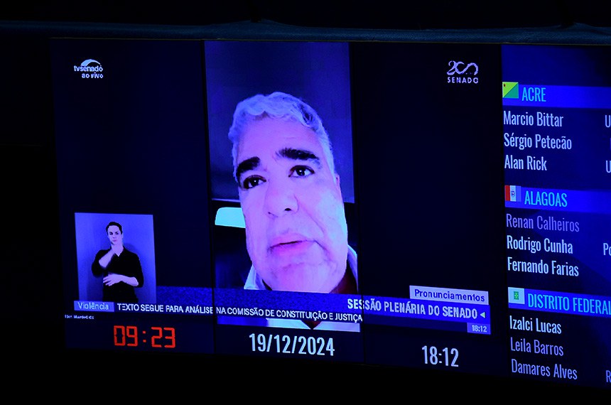 Em pronunciamento, via videoconferência, senador Eduardo Girão (Novo-CE).