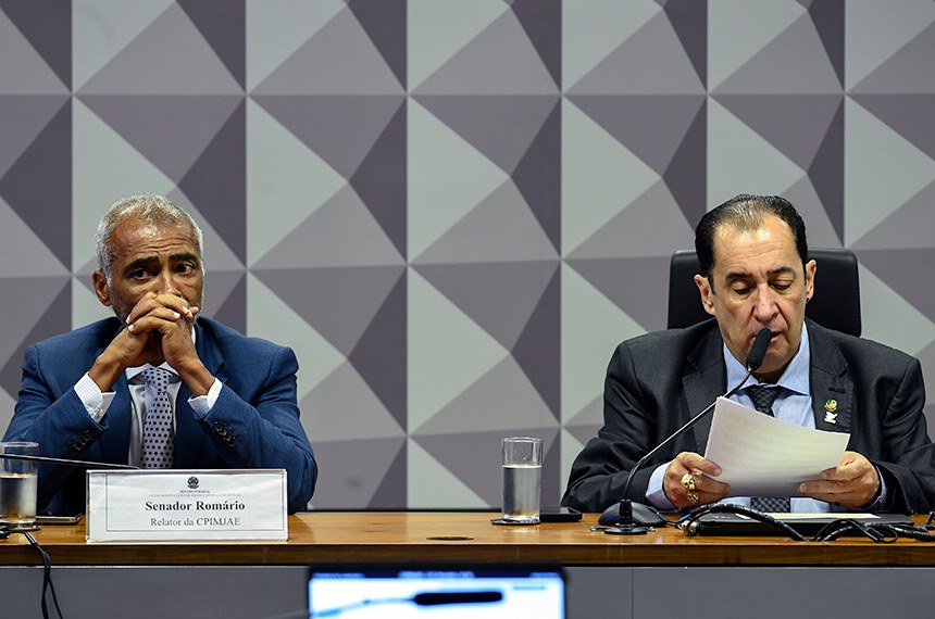 Mesa: 
relator da CPIMJAE, senador Romário (PL-RJ);
presidente da CPIMJAE, senador Jorge Kajuru (PSB-GO).