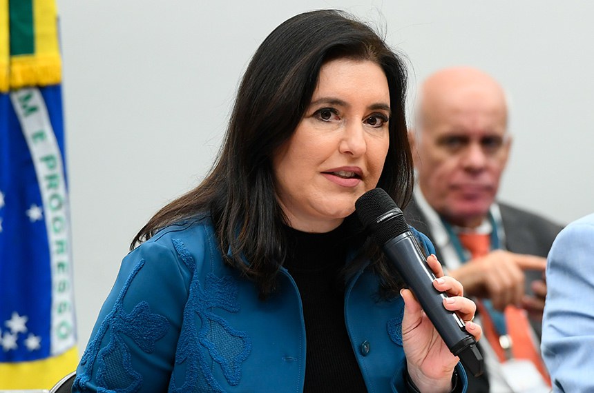 Mesa: 
ministra de Estado do Planejamento e Orçamento, Simone Tebet - em pronunciamento.