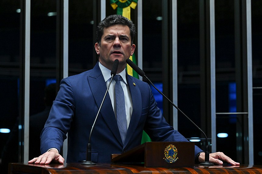 Em discurso, à tribuna, senador Sergio Moro (União-PR).