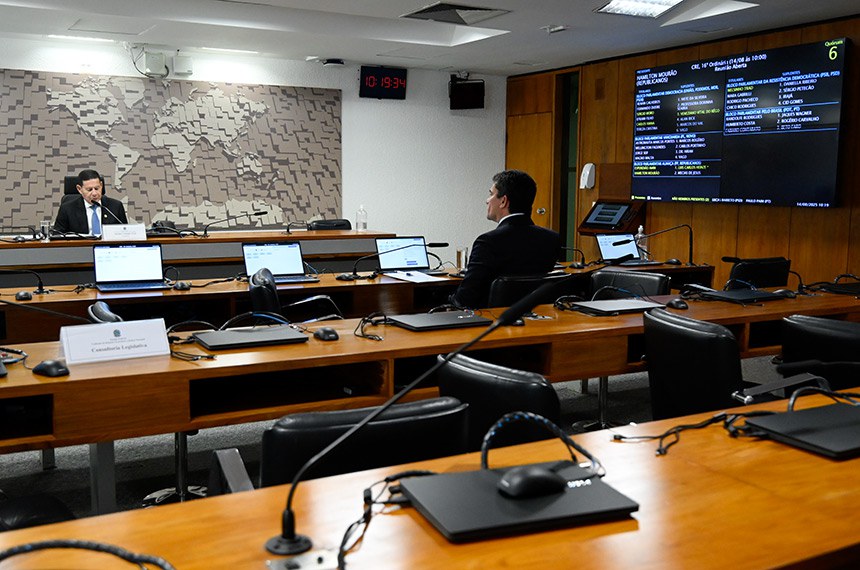 Bancada:
relator do PDL 159/2022, senador Sergio Moro (União-PR), em pronunciamento.