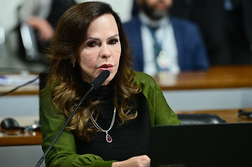 Senadora Professora Dorinha Seabra (União-TO) em pronunciamento à bancada.