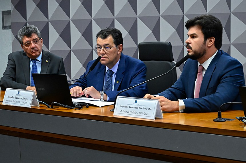 Mesa: 
presidente eventual da CMMPV 1.300/2025, senador Fernando Farias (MDB-AL);
presidente da CMMPV 1.300/2025, senador Eduardo Braga (MDB-AM).
relator da CMMPV 1.300/2025, deputado Fernando Coelho Filho (União-PE), em pronunciamento.
