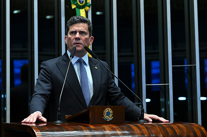 Em discurso, à tribuna, senador Sergio Moro (União-PR).