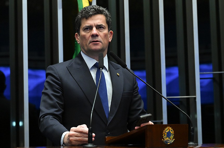 Em discurso, à tribuna, senador Sergio Moro (União-PR).