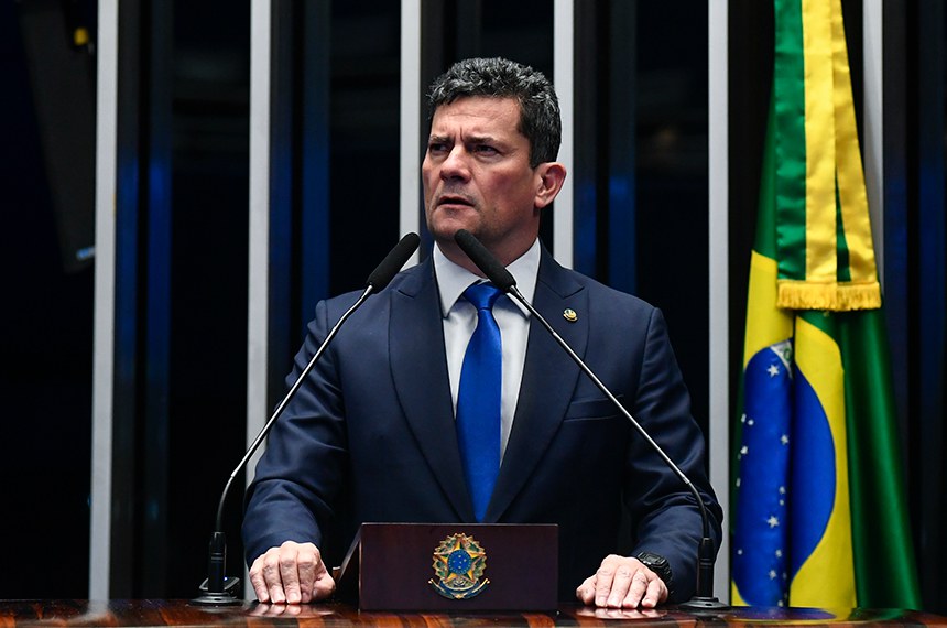 Em discurso, à tribuna, senador Sergio Moro (União-PR).