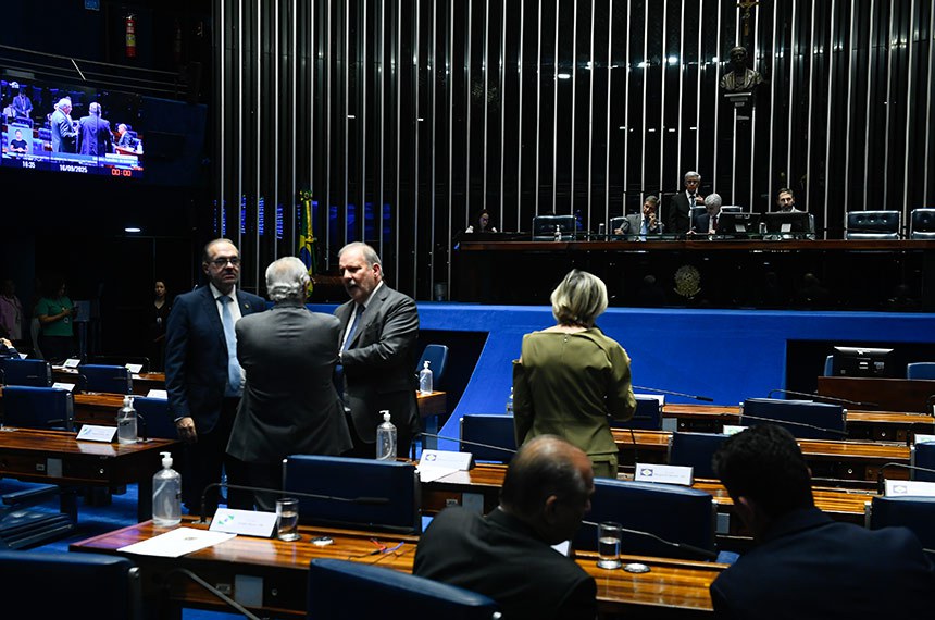 Mesa: 
presidente do Senado Federal, senador Davi Alcolumbre (União-AP); 
secretário-geral da Mesa do Senado Federal, Danilo Augusto Barboza de Aguiar.