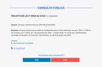 O Senado abriu consulta sobre a anistia?