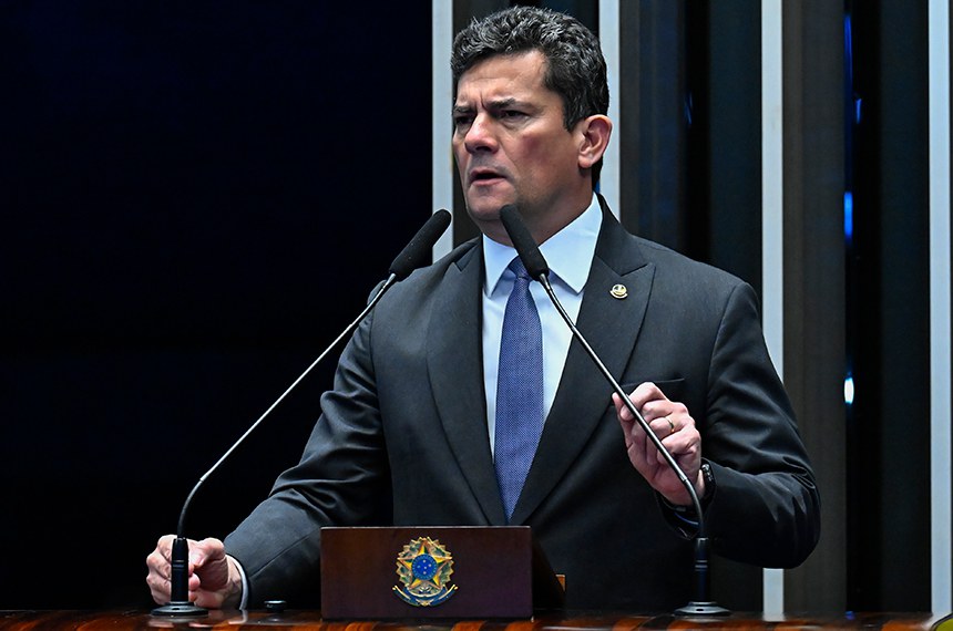 Em discurso, à tribuna, senador Sergio Moro (União-PR).