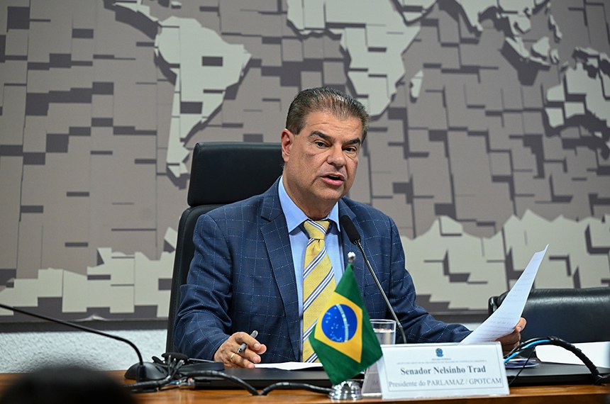 Mesa: 
presidente do GPOTCAM, senador Nelsinho Trad (PSD-MS), em pronunciamento.
