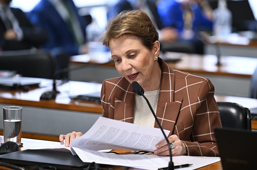 À bancada, em pronunciamento, relatora do PL 4497/2024, senadora Tereza Cristina (PP-MS).