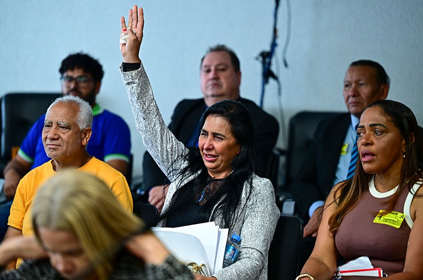 Convidados à bancada acompanham reunião.