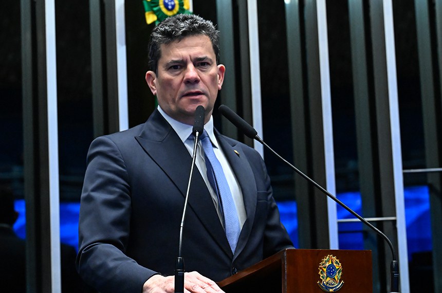 Em discurso, à tribuna, senador Sergio Moro (União-PR).