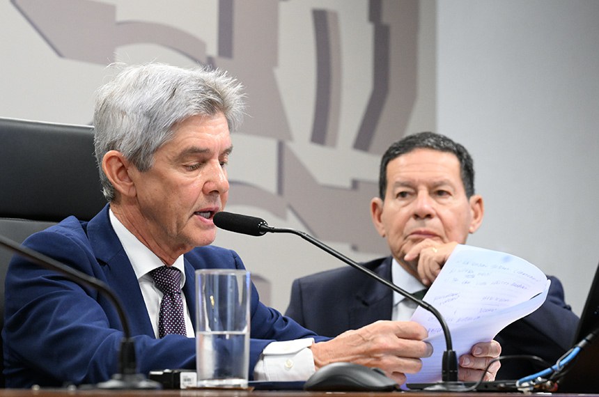 Mesa: 
presidente da CRATERRAS, senador Jaime Bagattoli (PL-RO); 
relator da CRATERRAS, senador Hamilton Mourão (Republicanos-RS).